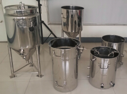 Brew kettle mash turn and hot liquor tanks