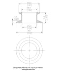End Cap Reducer | Tri Clamp 2 in. x 1.5 in. - SS304 / 3A