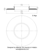 End Cap Reducer | Tri Clamp 12 in. x 6 in. - SS304 / 3A