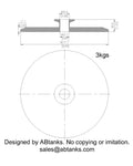 End Cap Reducer | Tri Clamp 8 in. x 1 in. - SS304 / 3A