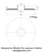 End Cap Reducer | Tri Clamp 8 in. x 2 in. - SS304 / 3A