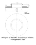 End Cap Reducer | Tri Clamp 8 in. x4 in. - SS304 / 3A