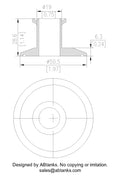 Eccentric End Cap Reducer | Tri Clamp 1 in. x 0.75 in. - SS304 / 3A