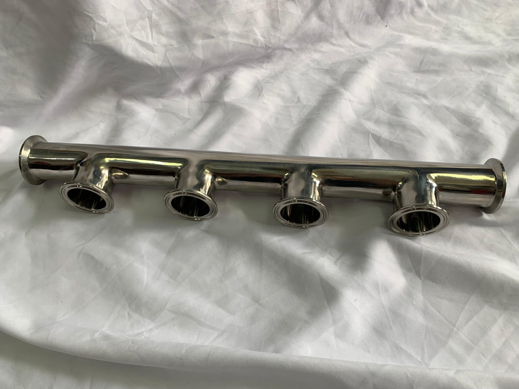 Tri Clamp Manifolds 4 Ports 1.5 inch Stainless Steel 304 - OakStills