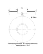 End Cap Reducer | Tri Clamp 10 in. x 4 in. - SS304 / 3A