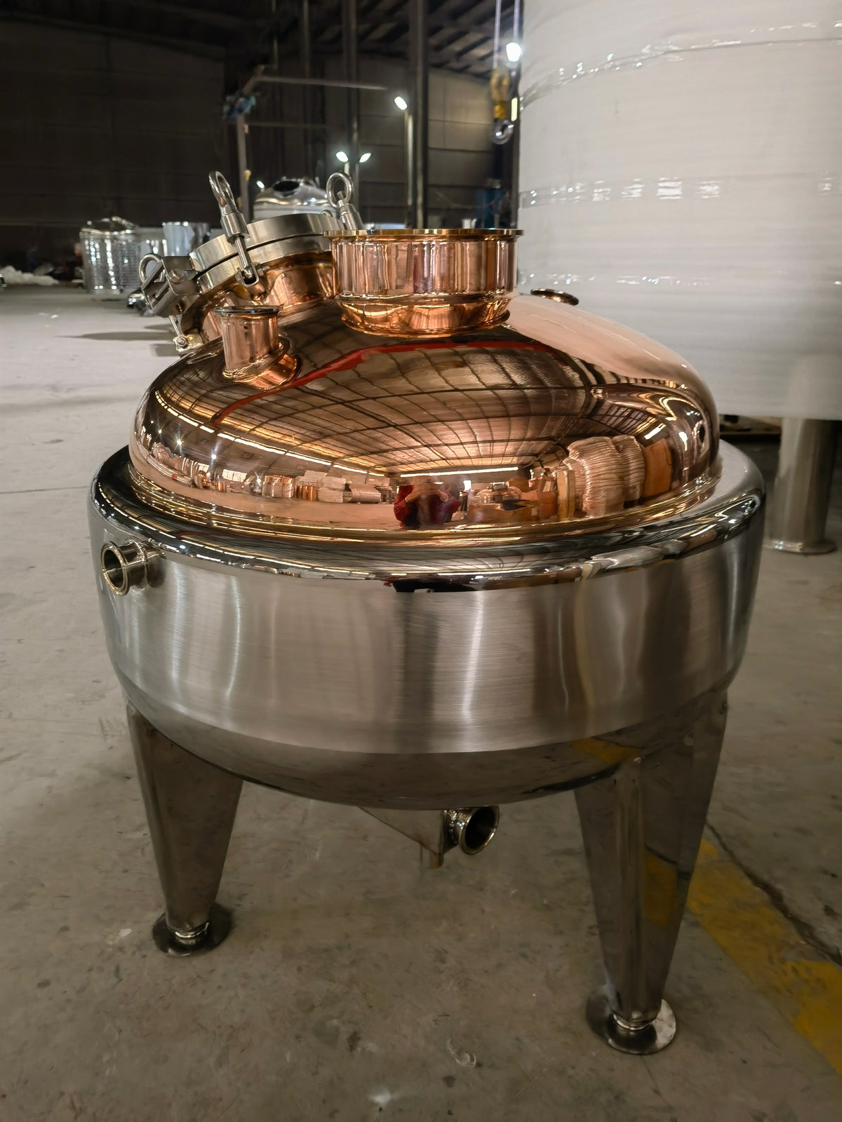 Double Wall Stainless Steel Jacketed Boiler with Copper Dome