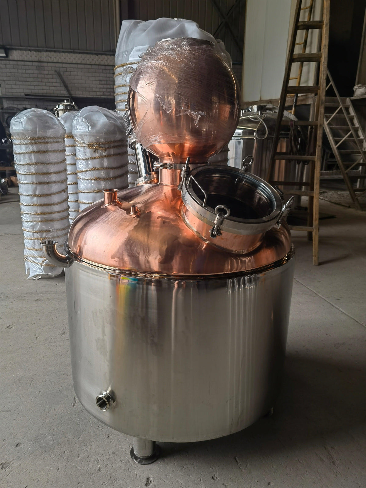 100 gallons (400L) Copper Jacketed Bain Marie Still Boiler