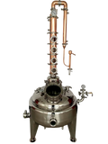26 Gallon 100L Vodka Gin Whiskey Jacket 4 inch 4 Plates Copper Reflux Still Pot Belly