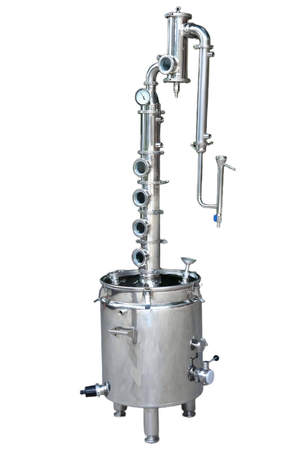 100L Jacketed Boiler with 4" Flute Column and Gin Basket