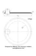 Eccentric End Cap Reducer | Tri Clamp 12 in. x 2 in. - SS304 / 3A