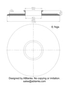 End Cap Reducer | Tri Clamp 12 in. x 4 in. - SS304 / 3A