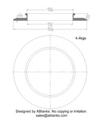 End Cap Reducer | Tri Clamp 12 in. x 8 in. - SS304 / 3A