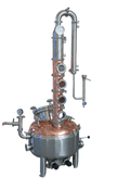 13 Gallons Copper Jacketed Bain-Marie 4" Copper Reflux Column Still