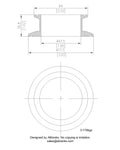 End Cap Reducer | Tri Clamp 2.5 in. x 2 in. - SS304 / 3A
