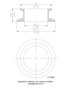 End Cap Reducer | Tri Clamp 2.5 in. x 2 in. - SS304 / 3A