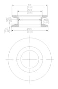 End Cap Reducer | Tri Clamp 2.5 in. x KF50. - SS304 / 3A