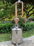 13 / 26 Gallons Copper Pot Still Column for Whiskey, Tequila, Brandy and Rum