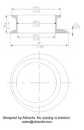 Eccentric End Cap Reducer | Tri Clamp 3 in. x2.5in. - SS304 / 3A