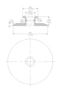 End Cap Reducer | Tri Clamp 3 in. x KF25. - SS304 / 3A