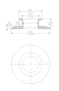 End Cap Reducer | Tri Clamp 3 in. x KF40. - SS304 / 3A