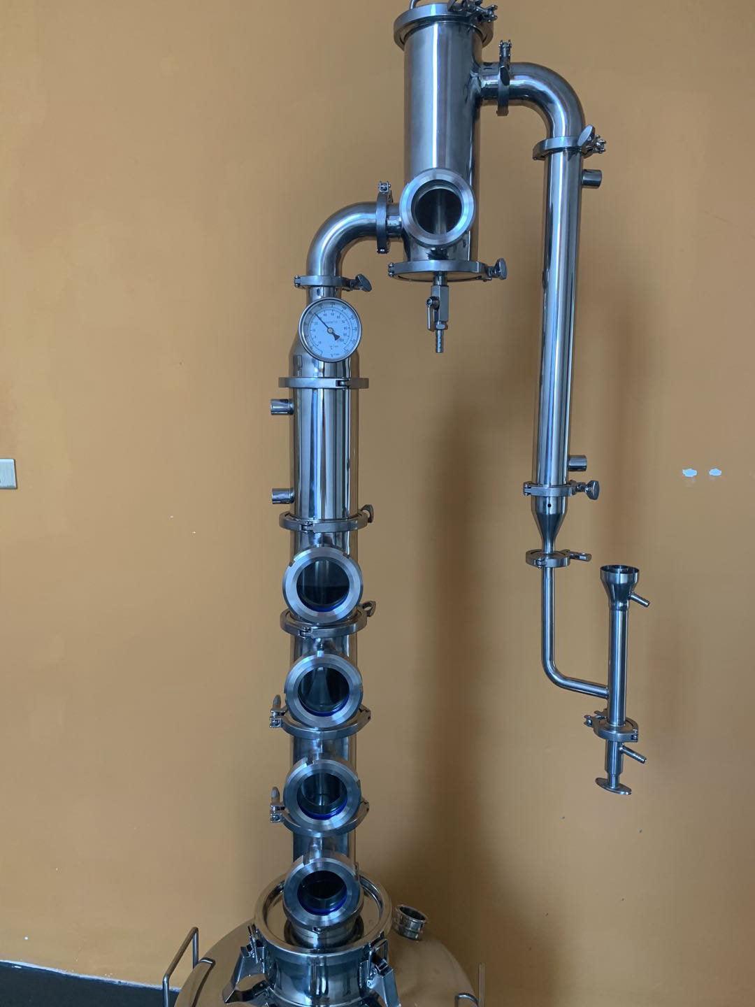 4" Stainless Steel Moonshine Reflux Still Column with Gin Basket