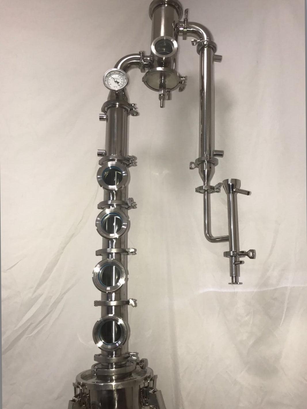 3" Stainless Steel Reflux Still Column with Gin Basket
