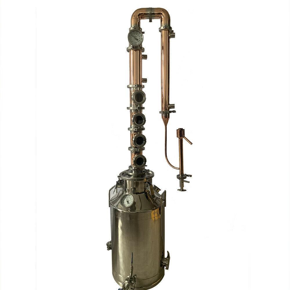 13 Gallon 50L Copper Alcohol Distiller with 3" Copper Reflux Column Still