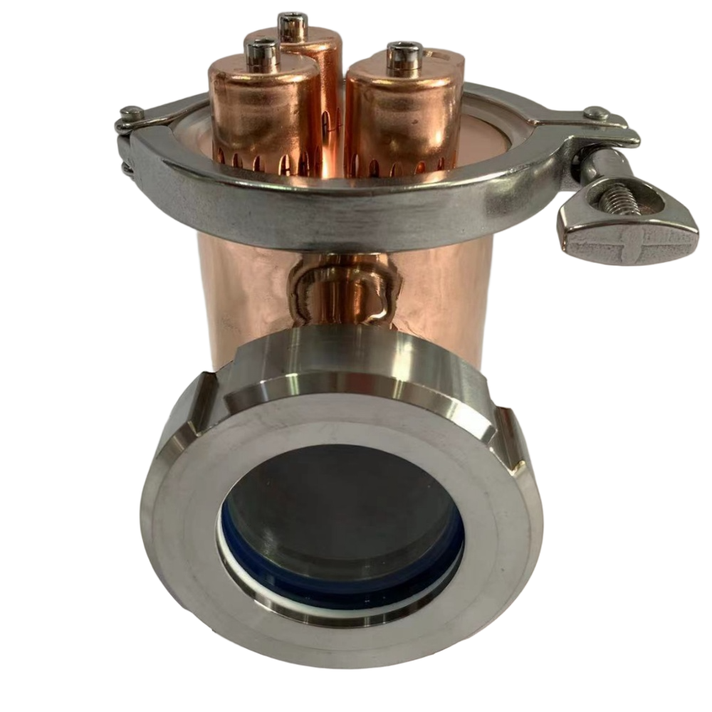 3 inch Copper / Stainless Steel Reflux Column Section w/ Bubble Plate