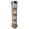 3" Borosilicate glass copper bubble plate moonshine reflux column
