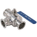 Tri Clamp 3 Way Ball Valve (T type)
