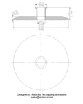 End Cap Reducer | Tri Clamp 4 in. x 0.75 in. - SS304 / 3A