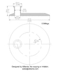 Eccentric End Cap Reducer | Tri Clamp 4 in. x 0.75 in. - SS304 / 3A