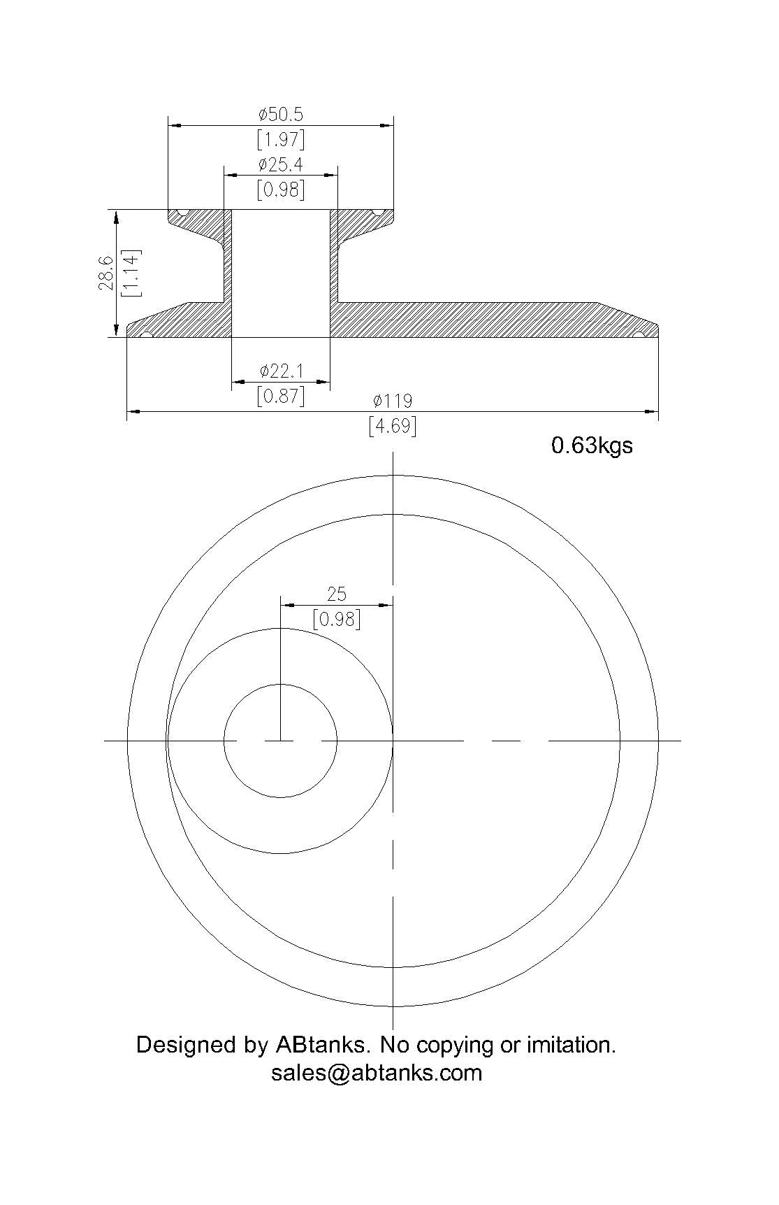 Eccentric End Cap Reducer | Tri Clamp 4 in. x 1 in. - SS304 / 3A