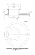 Eccentric End Cap Reducer | Tri Clamp 4 in. x 2 in. - SS304 / 3A