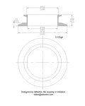 End Cap Reducer | Tri Clamp 4 in. x 3 in. - SS304 / 3A