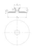 End Cap Reducer | Tri Clamp 4 in. x KF16. - SS304 / 3A