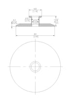 End Cap Reducer | Tri Clamp 4 in. x KF16. - SS304 / 3A