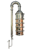 12 inch Copper Flute Still Column Commercial Reflux Still Tower