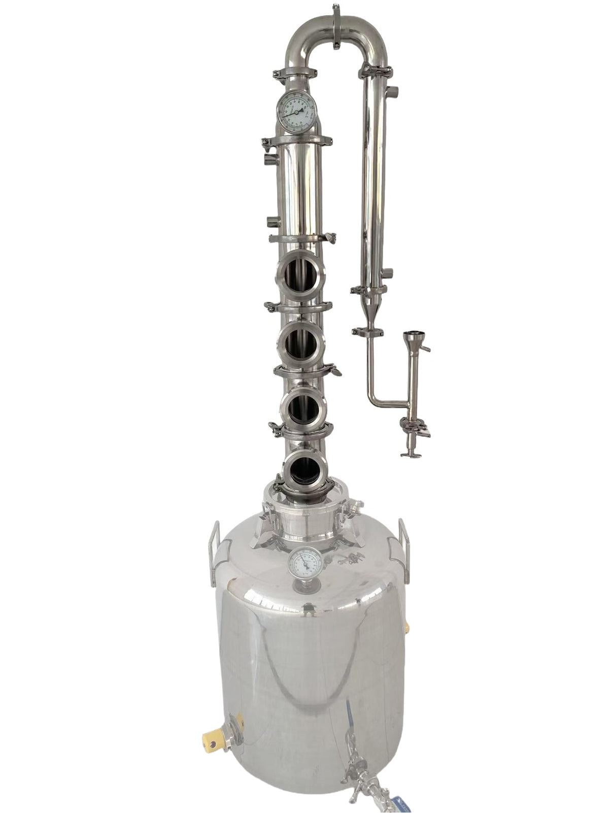 4 inch 4 Plates Stainless Steel Reflux Column / Flute Column