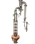 4 inch Glass Reflux Still with Helmet and Gin Basket