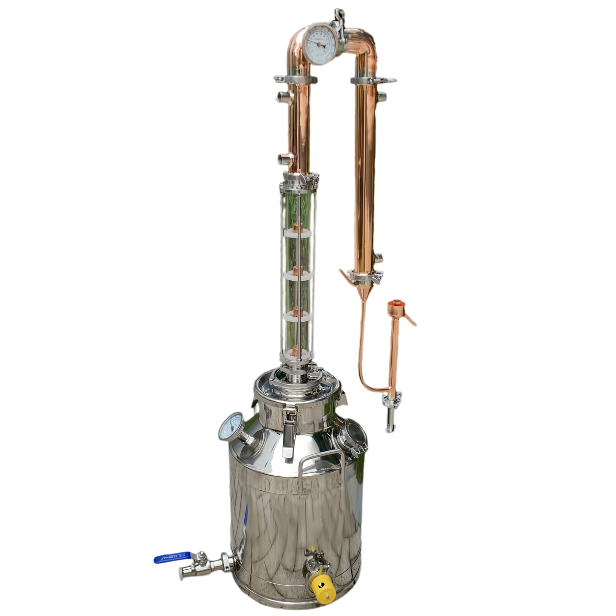 Copper Still 2 inch Reflux Column with Stainless Boiler