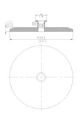 nd Cap Reducer | Tri Clamp 6 in. x KF16. - SS304 / 3A
