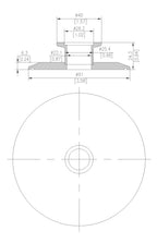 End Cap Reducer | Tri Clamp 6 in. x KF25. - SS304 / 3A