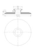 End Cap Reducer | Tri Clamp 6 in. x KF40 - SS304 / 3A