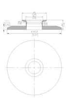 End Cap Reducer | Tri Clamp 6 in. x KF50 - SS304 / 3A