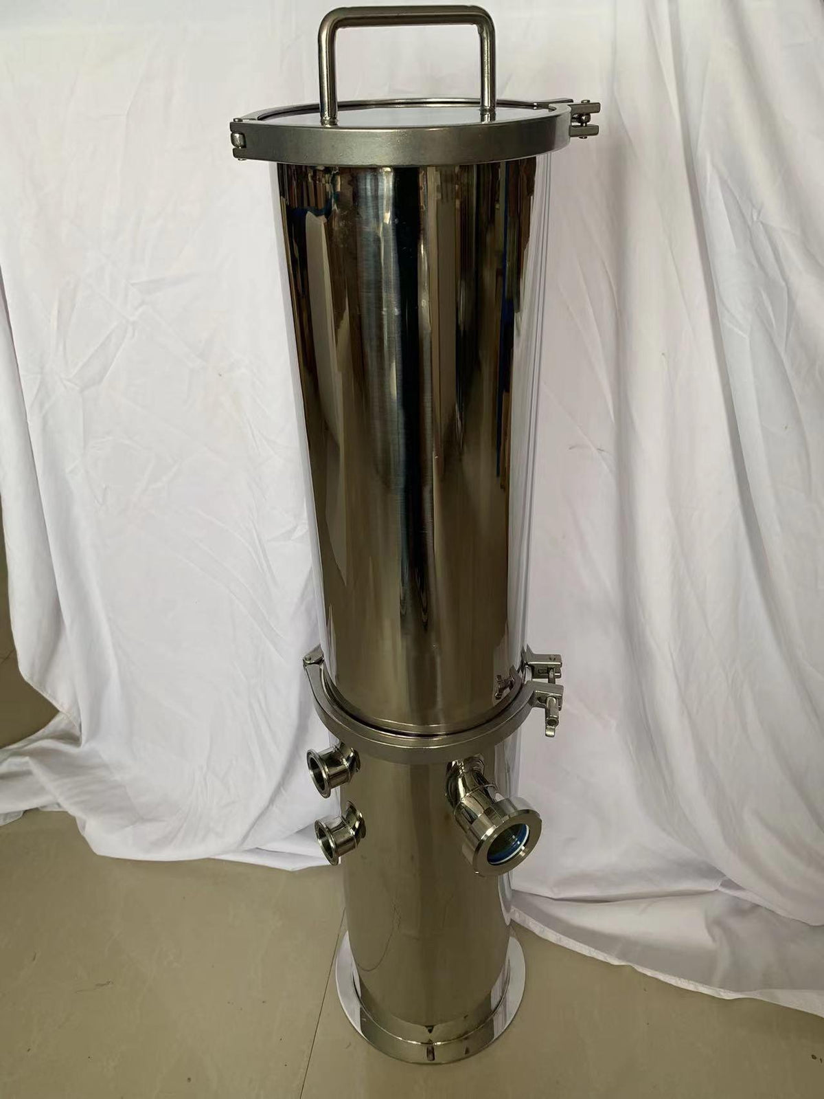 8" SS Gin Basket with Copper Basket(Floor based)