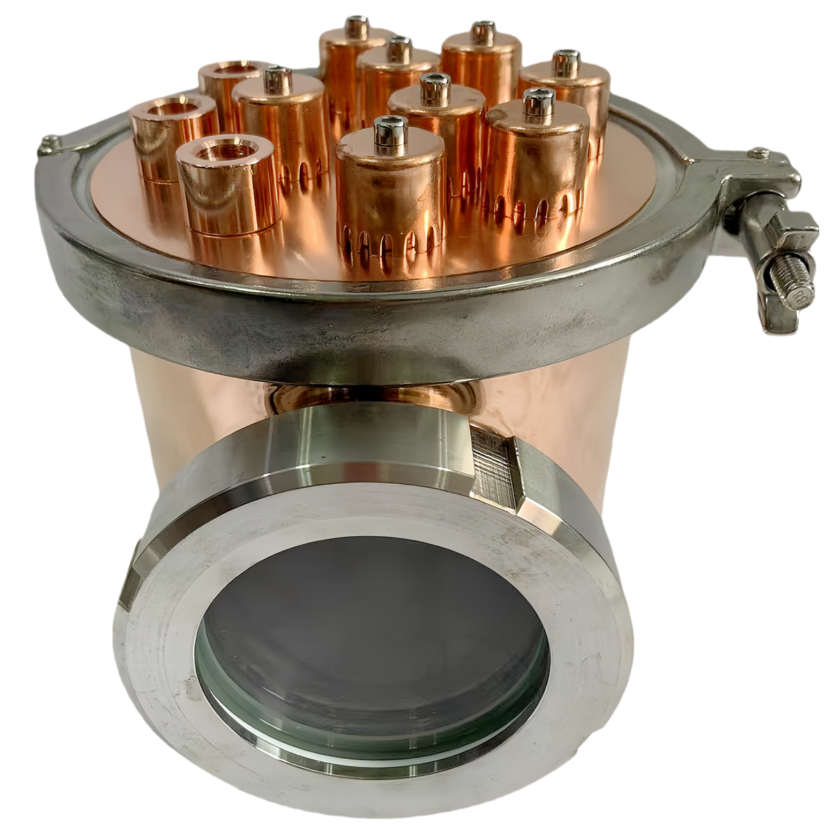 6 inch Copper / Stainless Steel Reflux Column Section w/ Bubble Plate