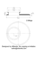 Eccentric End Cap Reducer | Tri Clamp 8 in. x 4 in. - SS304 / 3A