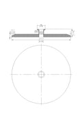 End Cap Reducer | Tri Clamp 8 in. x KF16. - SS304 / 3A