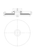 End Cap Reducer | Tri Clamp 8 in. x KF50. - SS304 / 3A